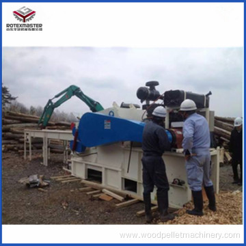 Large capacity wood log carton chipping machine